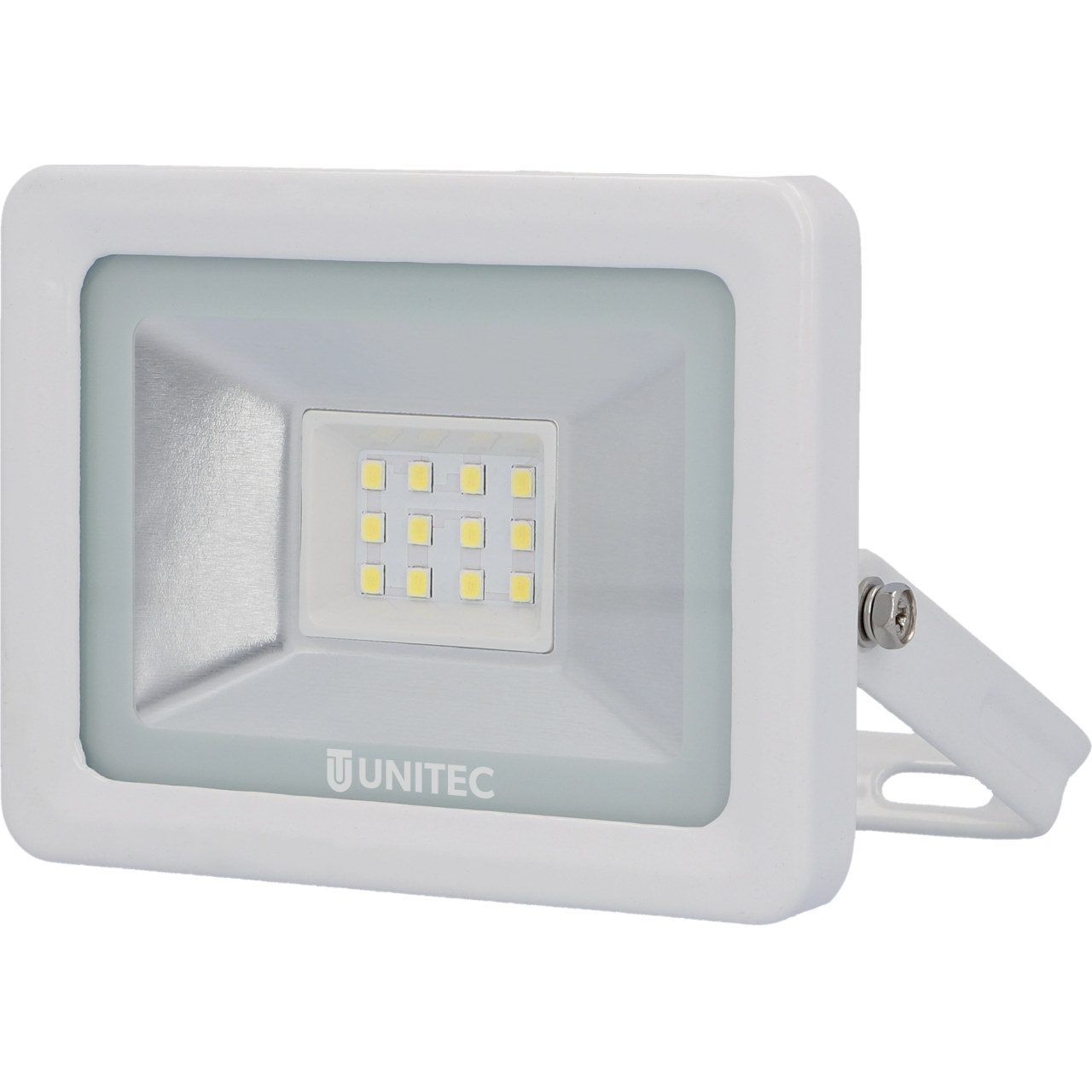Unitec LED Fluter mit Bewegungsmelder 10 Watt IP44 Scheinwerfer Weiß und Schwarz 